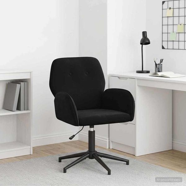 vidaXL Drehstuhl 54 x 55 x 90 cm Schwarz Samt (V) 42034349