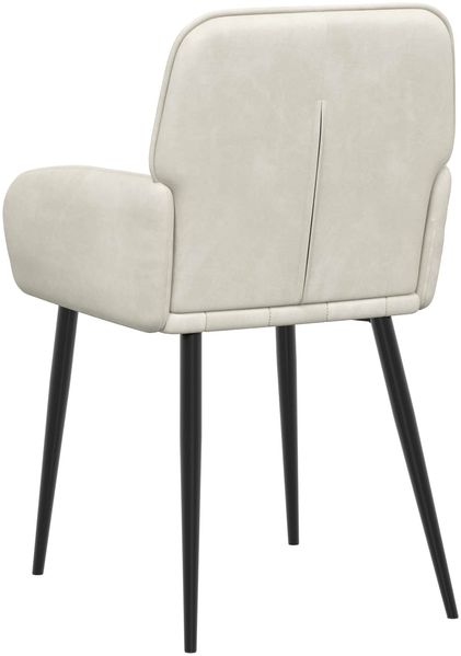 vidaXL Esszimmerstühle 4 pcs Samt (V) Creme 57 x 50 x 85 cm 3428171 Bild 5