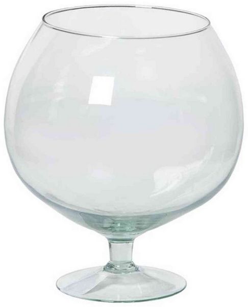 INNA-Glas Glas XXL Dekoglas Roger auf Standfuß, Kugel - Rund, klar, 22,5cm, Ø 13,5cm, Glas