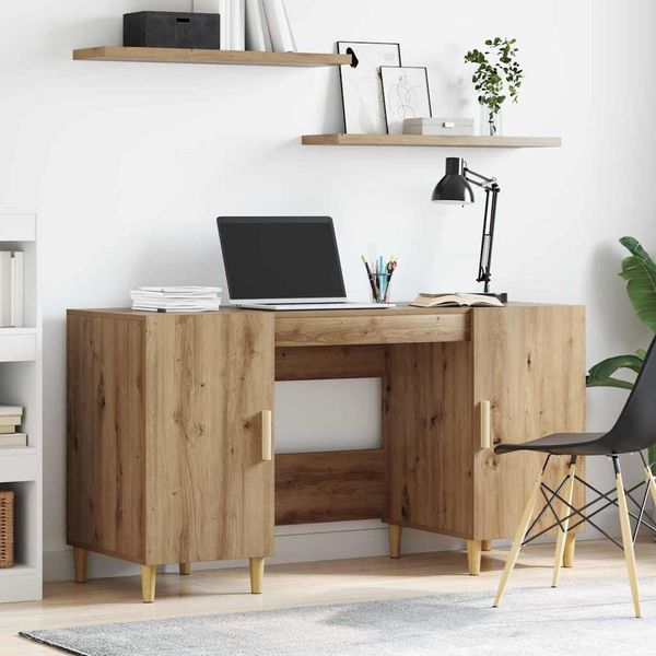 vidaXL Schreibtisch Artisan-Eiche 140 x 50 x 75 cm Holzwerkstoff 886235