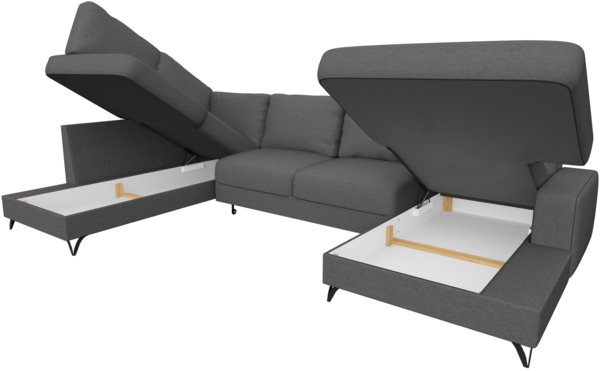 Wohnlandschaft Oddo U (Farbe: Verita 03, Seite: Rechts - L3F+L2F+R1F) Bild 4