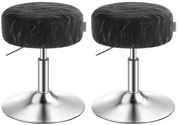 VASAGLE Barhocker Schminktischr Drehhocker (2 St), Schminkstuhl, Sitzhocker 360° drehbar, PU, dicke Polsterung