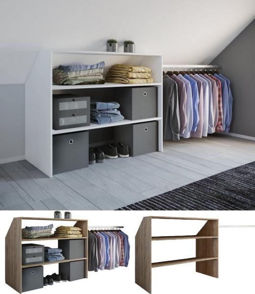 VCM Kleiderschrank Offener Kleiderschrank Dachschrägen Regal Dacho l