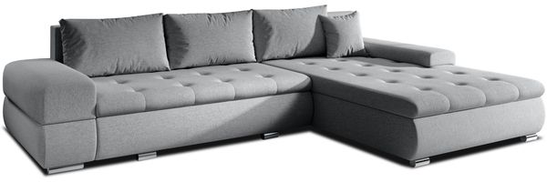AX LIVING Couch Sofa L Form Sivaso Grau 310 cm mit Schlaffunktion Bild 2