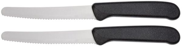 GRÄWE Brötchenmesser, Gräwe Tafel- / Brötchenmesser, 2er-Set schwarz