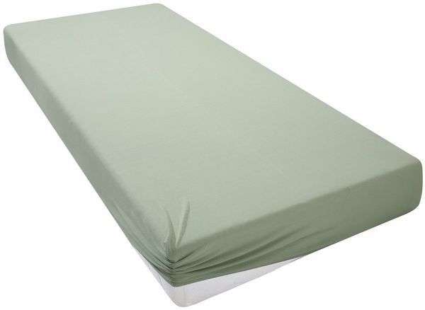 OTTO home Spannbettlaken PHYSALIS in BASIC und PREMIUM Qualität, 100% Baumwolle, Jersey (110 g/m), Gummizug: rundum, (1 Stück), für Matratzen bis 18 cm Höhe, Bettlaken, Spannbetttuch, pflegeleicht