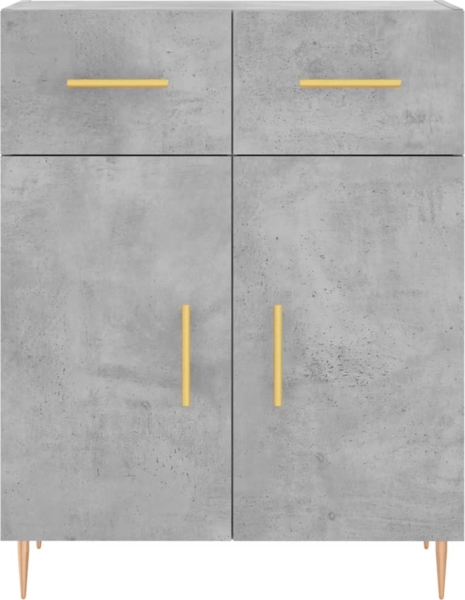 vidaXL Highboard Betongrau 69,5x34x180 cm Holzwerkstoff 3199869 Bild 7