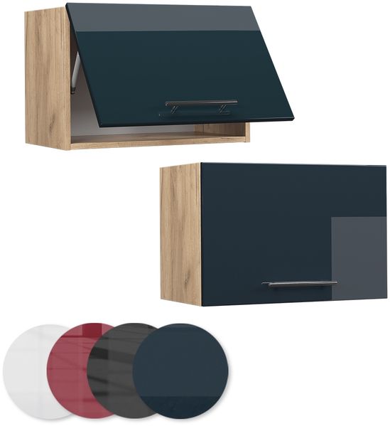 Hängeschrank Fame-Line Dunkelblau Hochglanz 60 cm Flach Vicco Bild 5