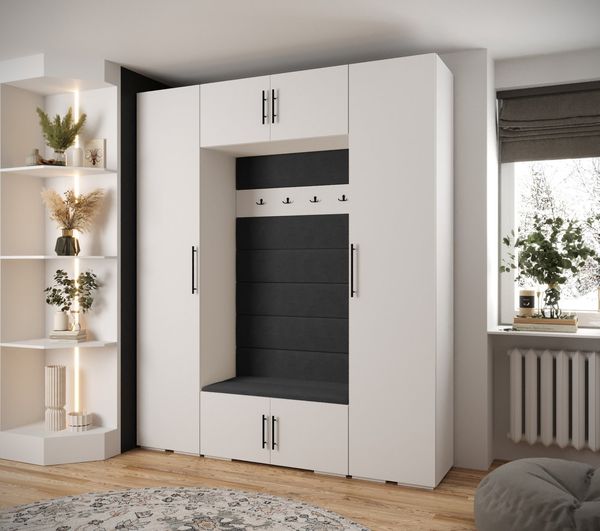 ABIKS MÖBEL Kompaktgarderobe INOVA 3 SATZ 13 Möbelset, Garderobe mit Kleiderstange und Regalen