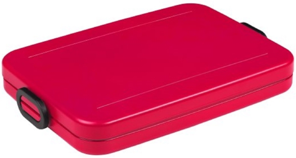 Mepal Lunchbox Take a Break flat – Nordic red – 900 ml Inhalt – Brotdose für die Laptoptasche – für bis zu 4 Butterbrote – spülmaschinenfest, ABS, 800 ml