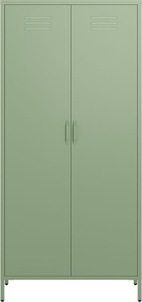 skølm 'Atria' Kleiderschrank, Metall, 170x45x80 cm, grün, Garderobe mit 4 Fächern und 2 Kleiderstangen Bild 9