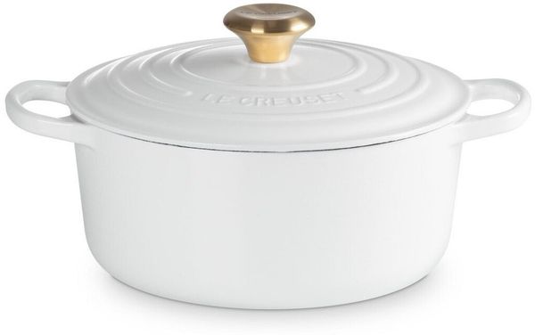 LE CREUSET Bräter Bräter mit Deckel 24 cm Signature White