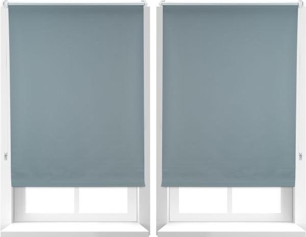 2 x Verdunkelungsrollo grau 80x160 cm 10023037