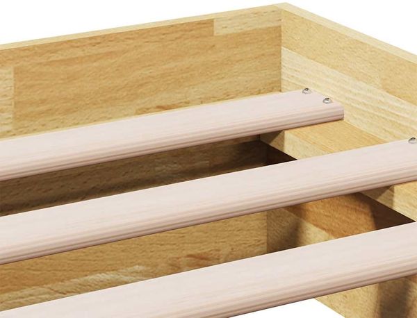 vidaXL Massivholzbett ohne Matratze 150x200 cm Eichenholz 3315732 Bild 9