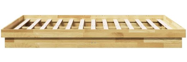 vidaXL Massivholzbett ohne Matratze 150x200 cm Eichenholz 3315732 Bild 7