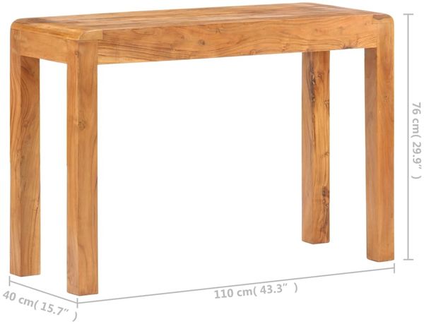 vidaXL Konsolentisch 110x40x76 cm Massivholz mit Honigfarbenem Finish 289629 Bild 7