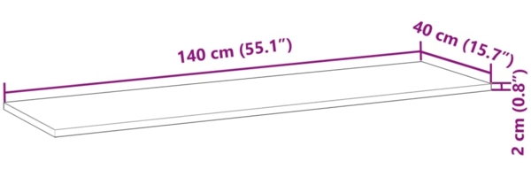 vidaXL Schweberegale 4 Stk. 140x40x2 cm Massivholz Akazie Ölbehandelt 3279570 Bild 8