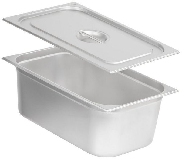 Mahlzeit Thermobehälter GN Behälter 1/1 mit Deckel, Höhe 200 mm, Edelstahl Wärmebehälter, Edelstahl, (Set, 2-tlg, GN Behälter und Deckel), für Chafing Dish