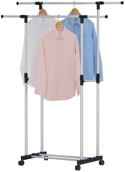 HTI-Living Kleiderständer Höhenverstellbarer Kleiderständer mit Doppelstange, (Stück, 1 St, 1 Kleiderständer), Garderobe Wäscheständer