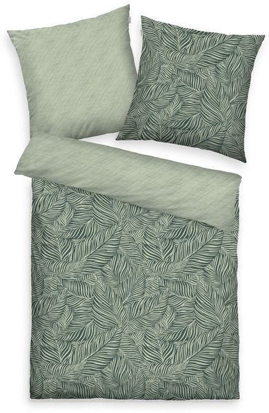 Bettwäsche TOM TAILOR Satin BL 135x200 cm grün Bettbezug Bettzeug