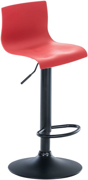 CLP Barhocker Hover Kunststoff mit Metall-Gestell,rot Metall matt schwarz