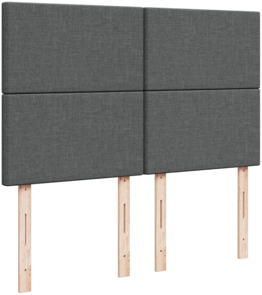vidaXL Boxspringbett mit Matratze Dunkelgrau 140x190 cm Stoff 3293569 Bild 8