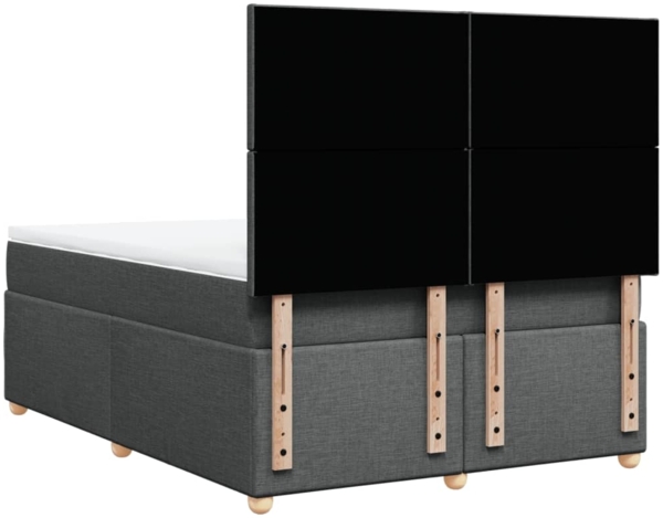vidaXL Boxspringbett mit Matratze Dunkelgrau 140x190 cm Stoff 3293569 Bild 7