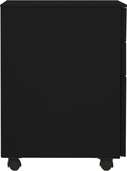 vidaXL Aktenschrank mit Rollen Schwarz 39x45x60 cm Stahl 335980 Bild 3