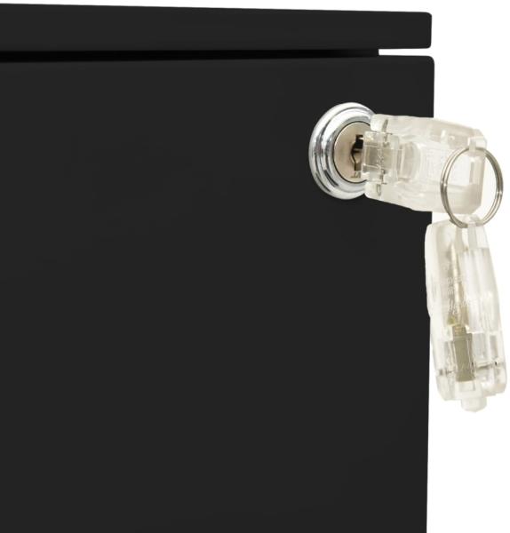 vidaXL Aktenschrank mit Rollen Schwarz 39x45x60 cm Stahl 335980 Bild 6