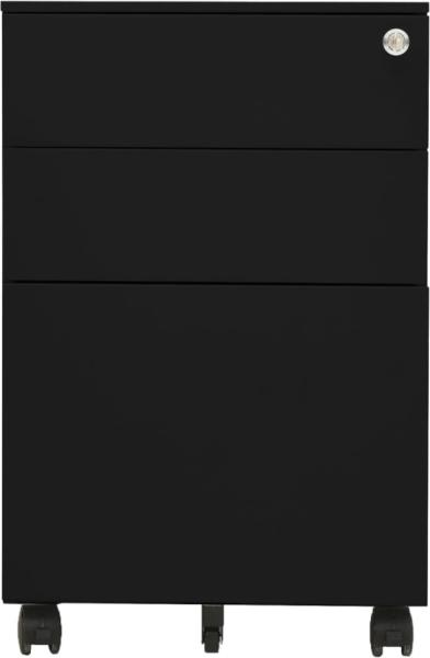 vidaXL Aktenschrank mit Rollen Schwarz 39x45x60 cm Stahl 335980 Bild 11