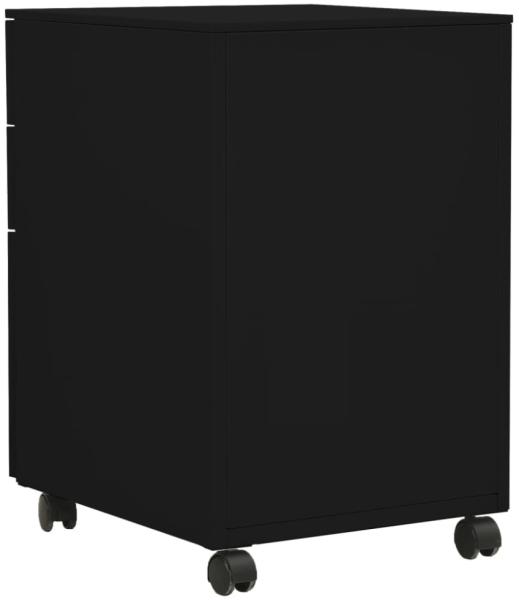 vidaXL Aktenschrank mit Rollen Schwarz 39x45x60 cm Stahl 335980 Bild 4