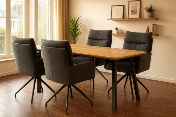 LC Home Essgruppe Houston 5tlg. Esstisch Wildeiche