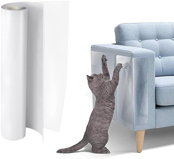 Ledander Kratzmatte Kratzfolie Katzen Selbstklebend, Katzen Kratzschutz Sofa Transparent, Kratzschutz Wand, Kratzschutzfolie, Couch Kratzschutz Katze