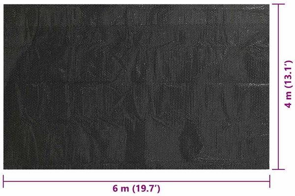 vidaXL Rechteckige Poolabdeckung 600x400 cm PE Schwarz 92964 Bild 6