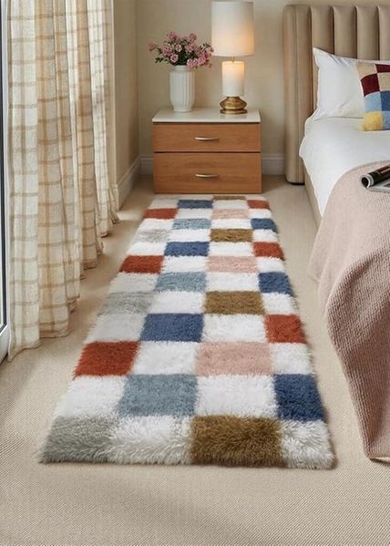 PURECOZY Hochflor-Teppich Mikrofaser-Teppich, Waschbar Weich & Kuschelig, rechteckig, Höhe: 40 mm, geeignet für verschiedene Innenräume, 60x180 cm