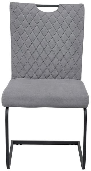 Schwingstuhl Quendorf / Queens S01, Stoff, Grau, 50 x 94 x 62 cm