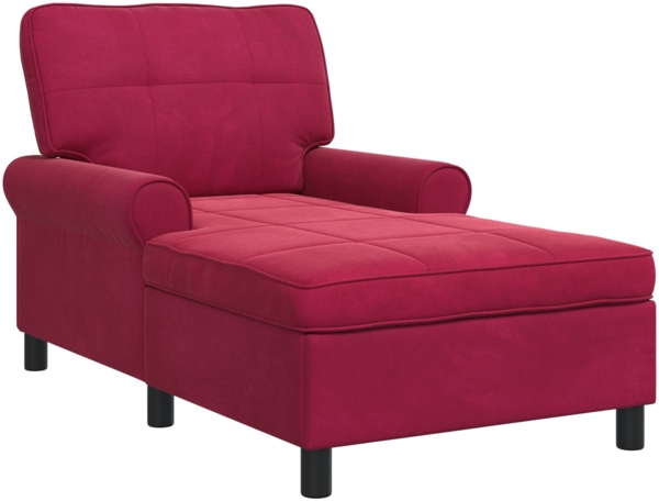 vidaXL Lounge-Liege mit Kissen Weinrot 91 x 157 x 91 cm Samt 42022926