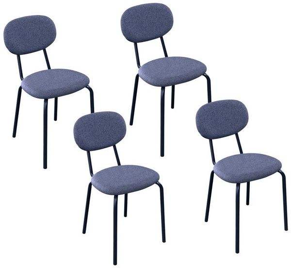HTI-Living Küchenstuhl Stuhl Anella 4er-Set (Set), Esszimmerstuhl Besucherstuhl Leinenstoff