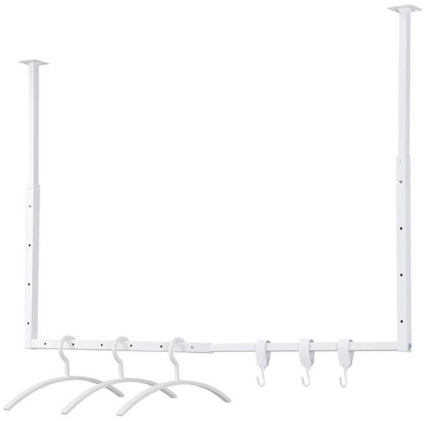 HOME DELUXE Garderobenleiste aus Metall SWAY - Weiß