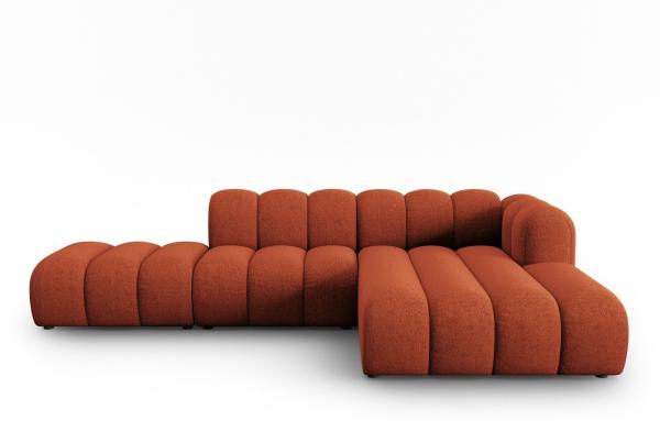 Micadoni Modulares Ecksofa offen Lupine 5-Sitzer Rechts Chenille Haga Terrakotta