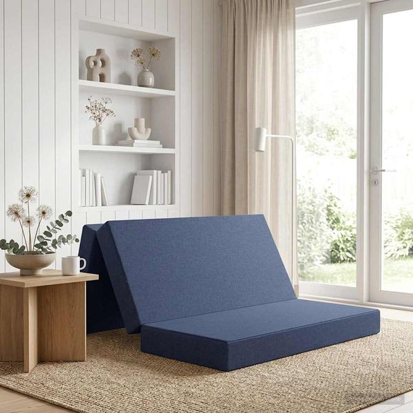 vidaXL Klappsofa Bett 160 x 67 x 45 cm Blau 900237