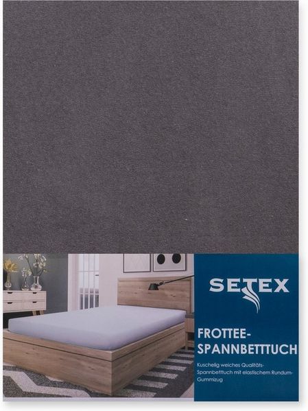 SETEX Spannbettlaken Frottee, Frottee, Gummizug: rundum, (1 Stück), uni, Frottee