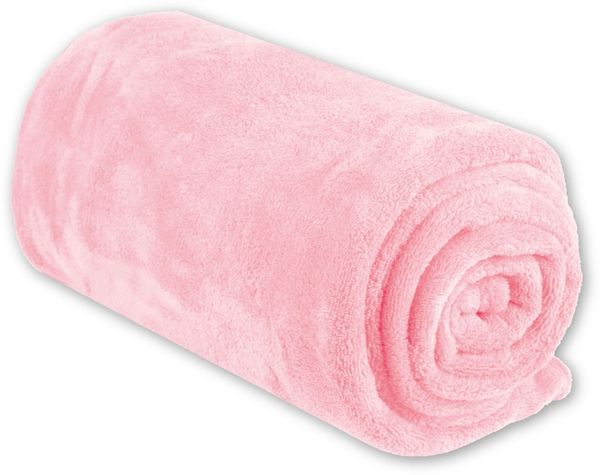 Babydecke Krabbeldecke Schmusedecke Kuscheldecke für Kleinkinder, flauschig weich nach ÖKO-TEX Standard 100 in vielen verschiedenen Ausführungen verfügbar in vielen Grüßen und Farben (ca. 90x140 cm / rosa - hellrosa)