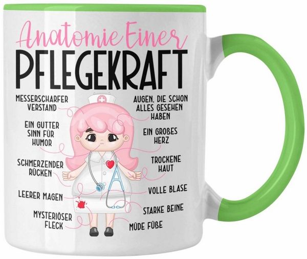 Trendation Tasse Pflegefachkraft Tasse Geschenk Anatomie Einer Pflege Frauen Pflegerin