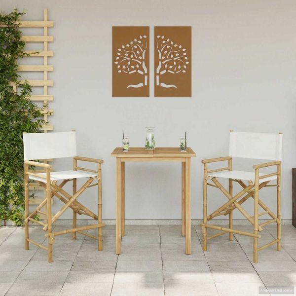 vidaXL Klappstuhl für Regisseure 2 pcs Natur Bambus 42028052
