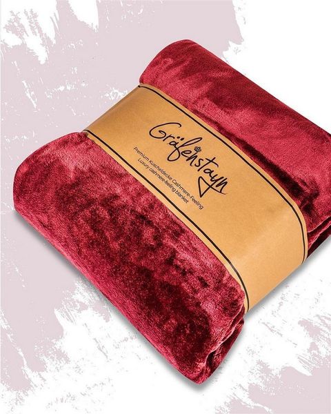 Wohndecke Cashmere-Feeling Kuscheldecke super weich & flauschig – Fleecedecke, Gräfenstayn, dicke & warme Sofadecke, Wohndecke & Tagesdecke - Überwurf Sofa, Couch