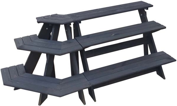 promadino Blumenständer Blummentreppe A_nja, mit Eckelement, BxTxH: 137x59x62 cm