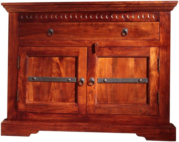 Eckkommode Akazie 107x54x80 nougat lackiert OXFORD #505