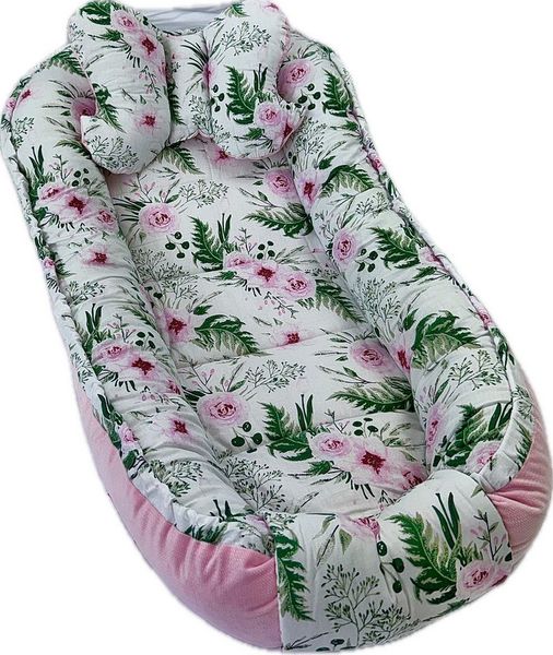Pamek Bettnestchen Babybett Babynestchen Babynest Kinderbett Kokon zum schlafen Kissen, Sehr weiches material, Füllung 100% antiallergische Silikonkogel.