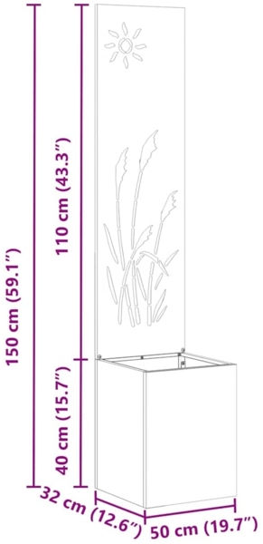 vidaXL Garten Sichtschutz-Leinwand Weiß 32 x 140 cm 876358 Bild 10